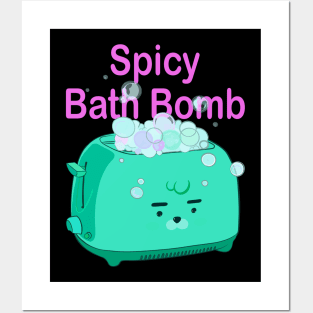 Retro inscription "Spicy bath bomb" Posters and Art